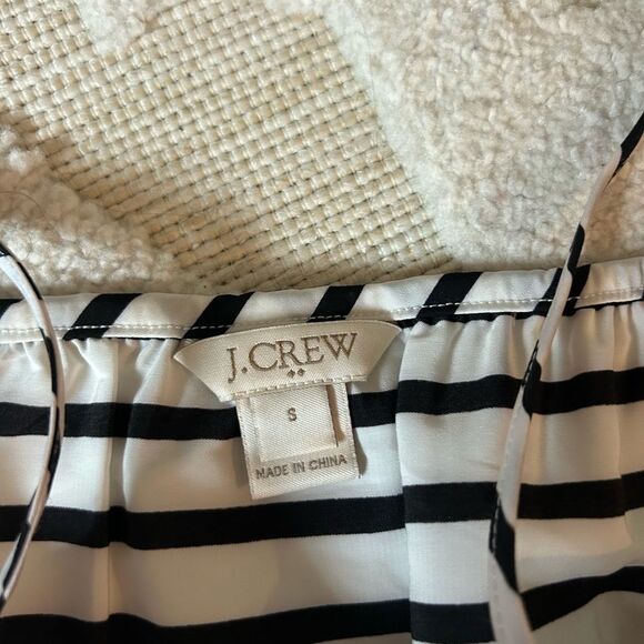 NEW J. Crew Black and White Striped Romper - Picture 3 of 5